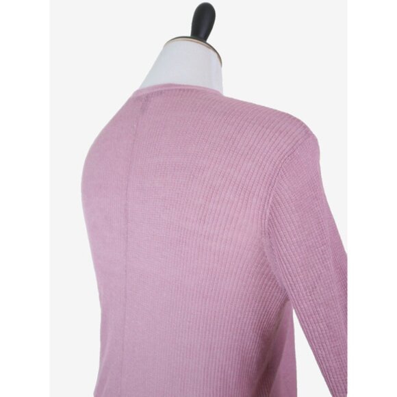 Eileen Fisher Size M Organic Linen Tencel Open Cardigan Fine Knit Rose Quartz - Picture 6 of 10